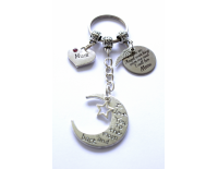 Love you to the Moon Angel Keyring Mum