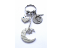 Love You to the Moon Angel Keyring Dad
