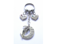 Love You to the Moon Keyring Mum and Dad